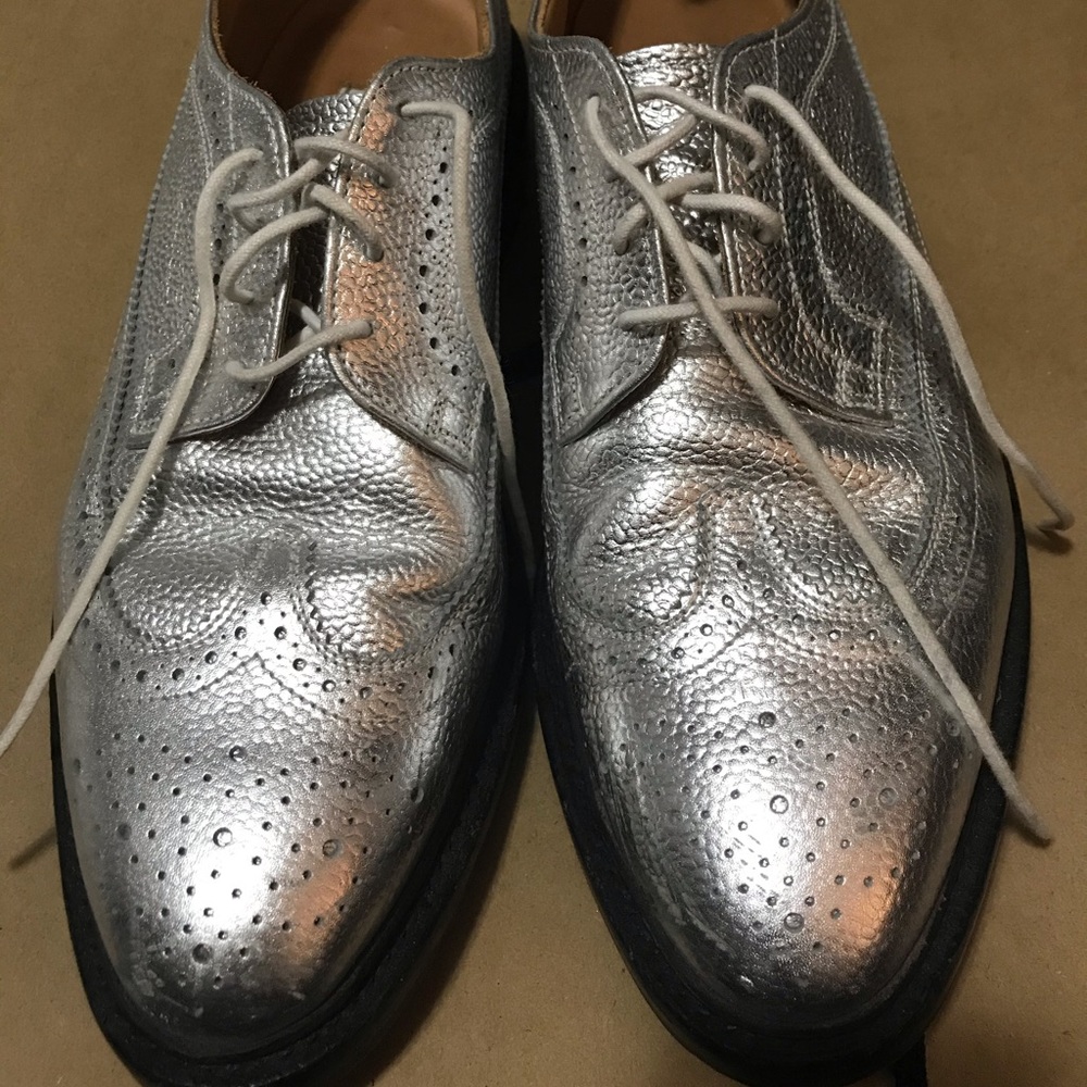 Authentic Thom browne metallic Brogue for men